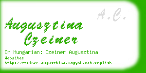 augusztina czeiner business card